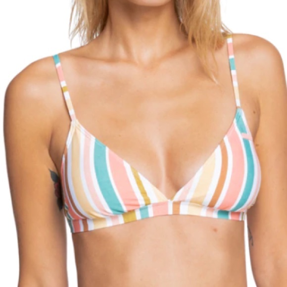 NWT Roxy Beach Classic Tritop Fix Stripes Size XL - Picture 2 of 5